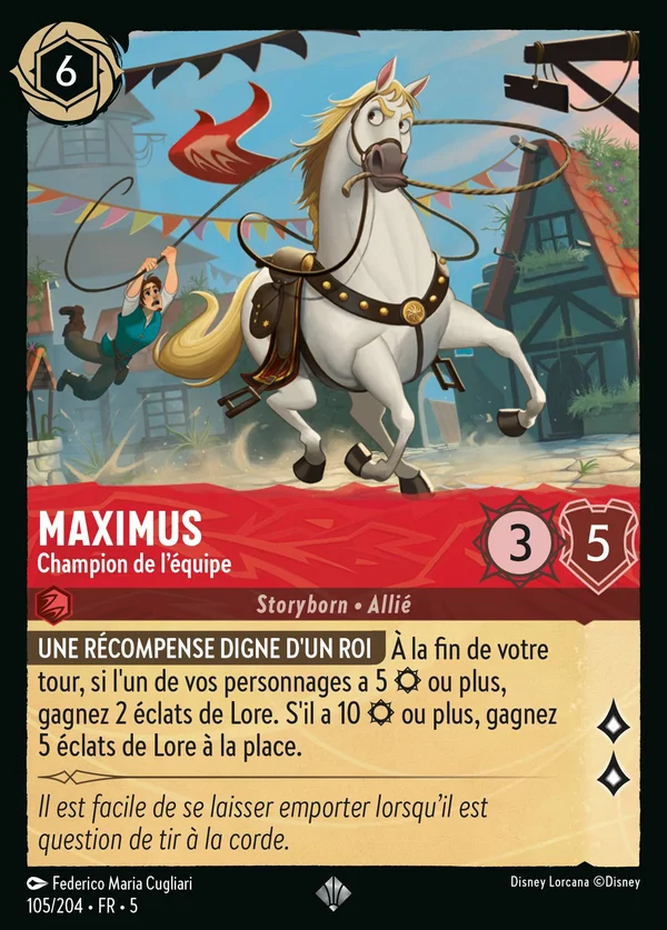 Maximus - Champion de l'équipe — Disney Lorcana Personnage card from Shimmering Skies
