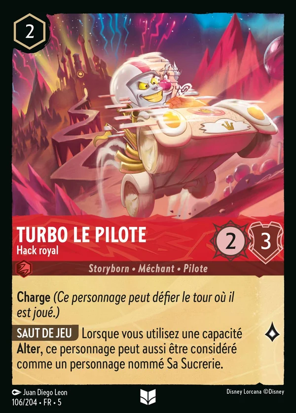 Turbo le Pilote - Hack royal — Disney Lorcana Personnage card from Shimmering Skies