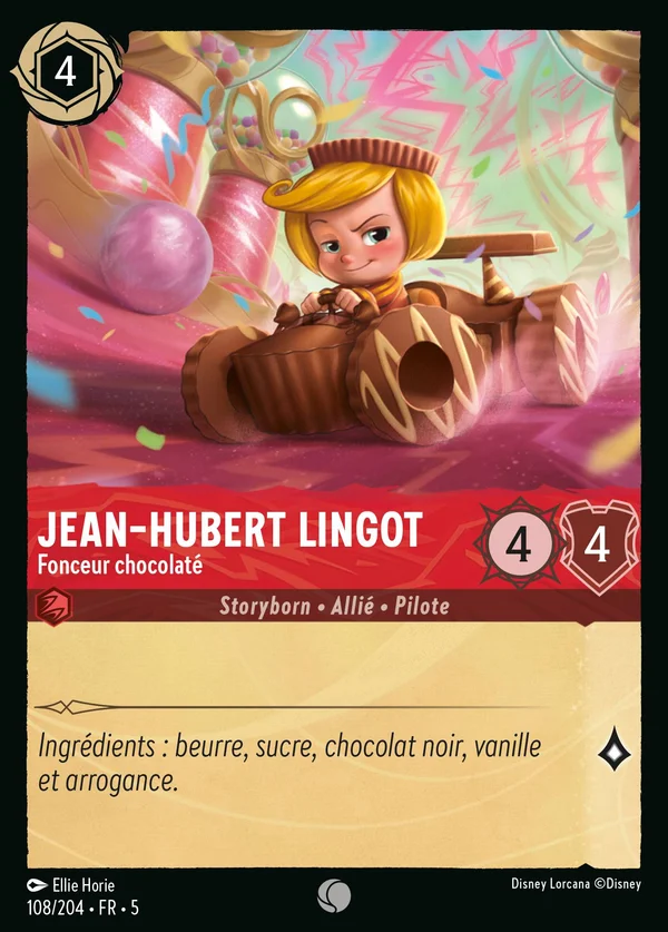 Jean-Hubert Lingot - Fonceur chocolaté — Disney Lorcana Personnage card from Shimmering Skies