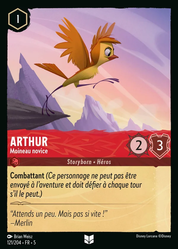 Arthur - Moineau novice — Disney Lorcana Personnage card from Shimmering Skies