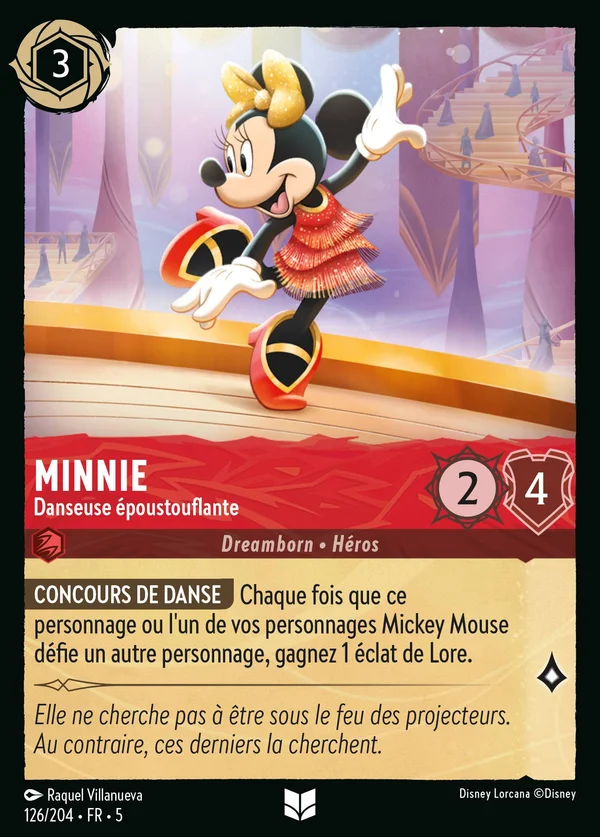 Minnie - Danseuse époustouflante — Disney Lorcana Personnage card from Shimmering Skies