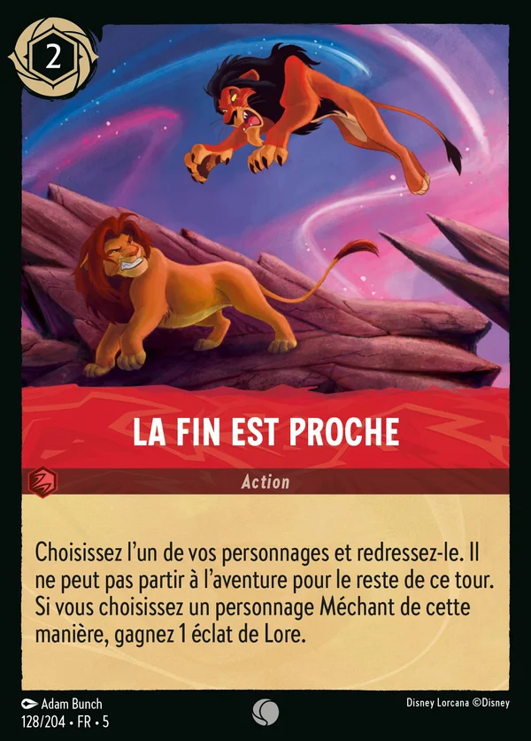 La fin est proche — Disney Lorcana Action card from Shimmering Skies