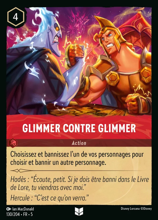 Glimmer contre Glimmer — Disney Lorcana Action card from Shimmering Skies