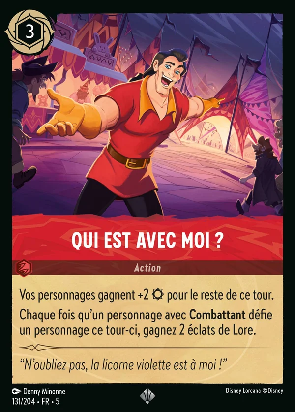 Qui est avec moi ? — Disney Lorcana Action card from Shimmering Skies