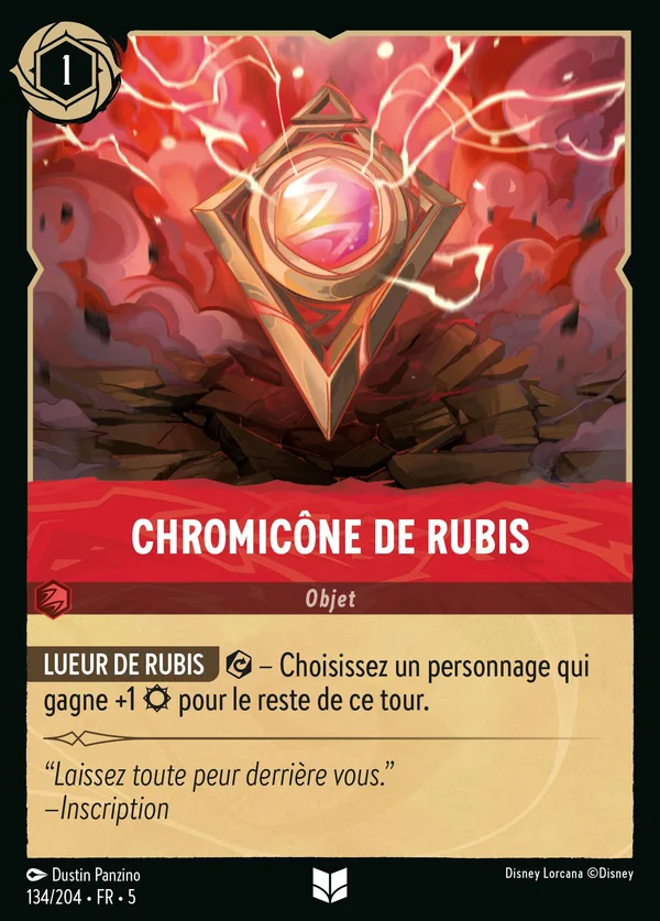 Chromicône de Rubis — Disney Lorcana Objet card from Shimmering Skies
