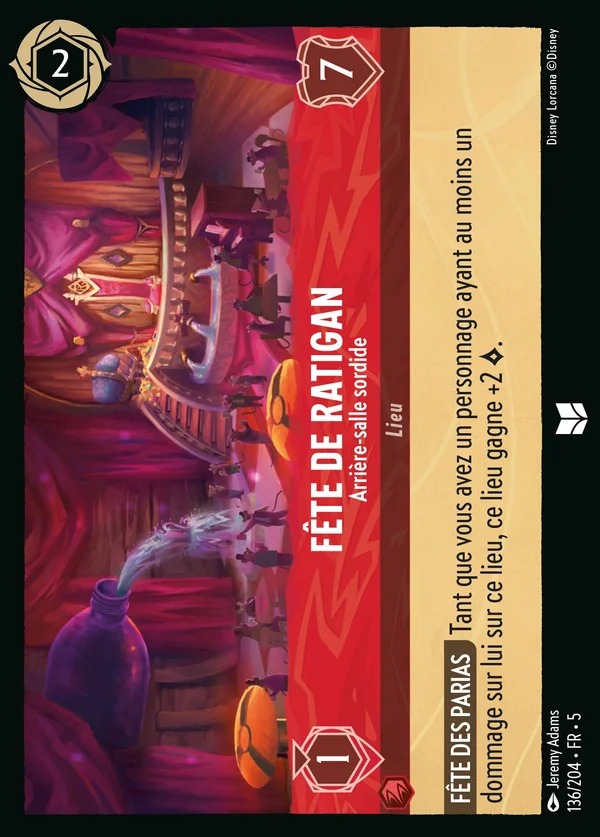 Fête de Ratigan - Arrière-salle sordide — Disney Lorcana Lieu card from Shimmering Skies