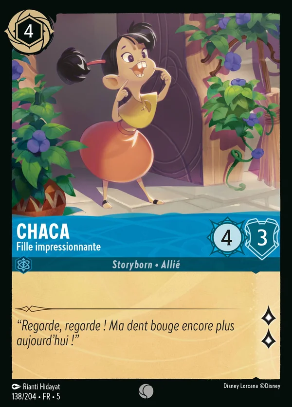 Chaca - Fille impressionnante — Disney Lorcana Personnage card from Shimmering Skies