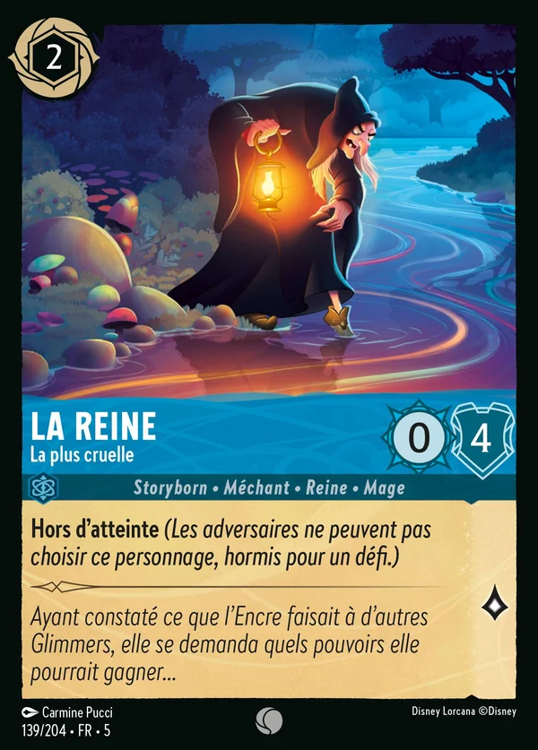 La Reine - La plus cruelle — Disney Lorcana Personnage card from Shimmering Skies