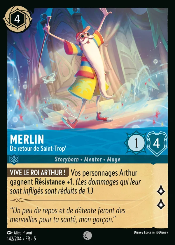Merlin - De retour de Saint-Trop' — Disney Lorcana Personnage card from Shimmering Skies