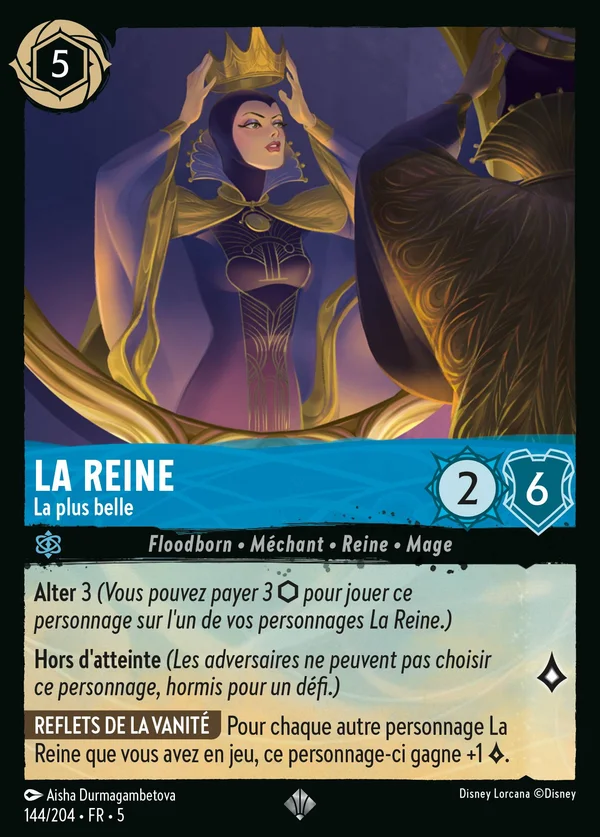 La Reine - La plus belle — Disney Lorcana Personnage card from Shimmering Skies