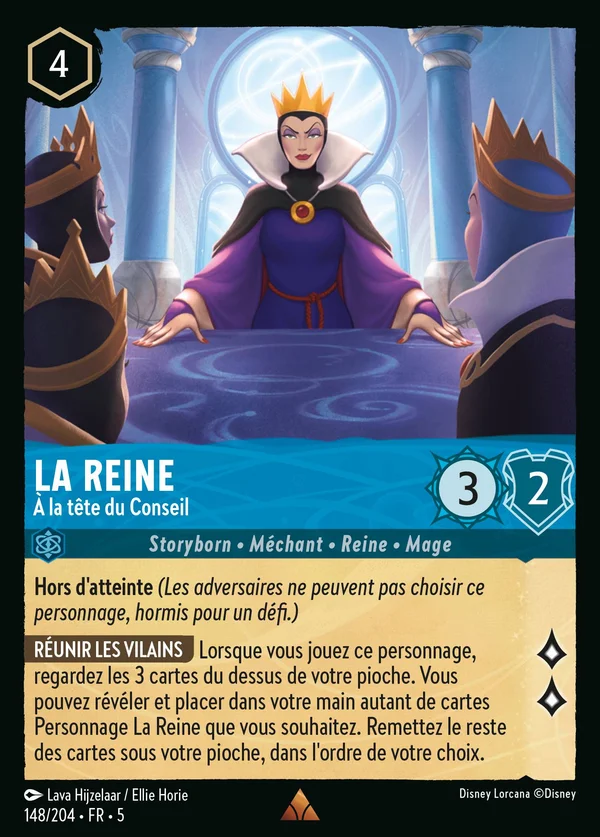 La Reine - À la tête du Conseil — Disney Lorcana Personnage card from Shimmering Skies