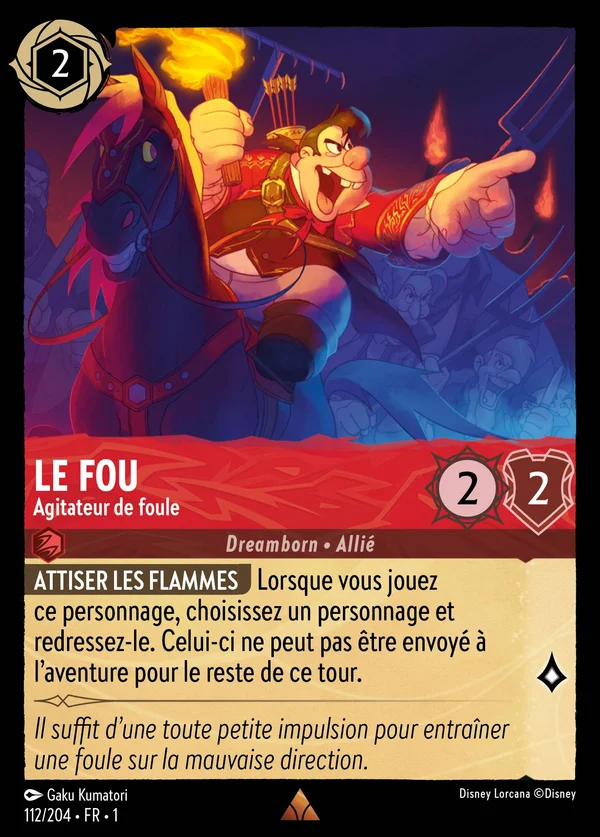 Le Fou - Agitateur de foule — Disney Lorcana Personnage card from The First Chapter