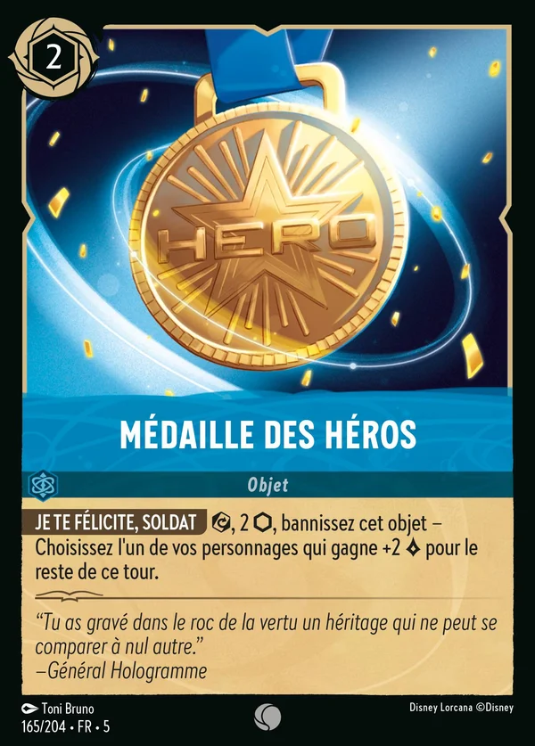 Médaille des Héros — Disney Lorcana Objet card from Shimmering Skies