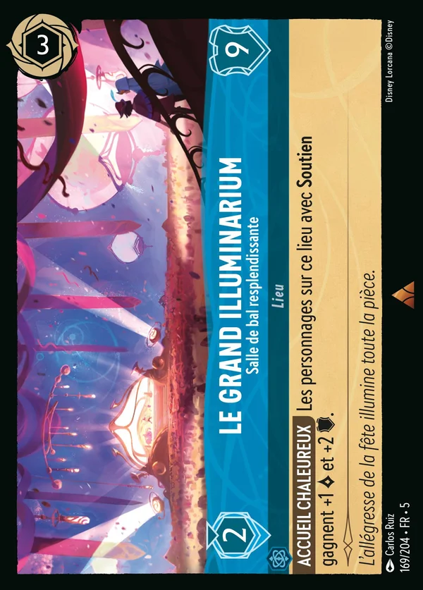 Le grand Illuminarium - Salle de bal resplendissante — Disney Lorcana Lieu card from Shimmering Skies