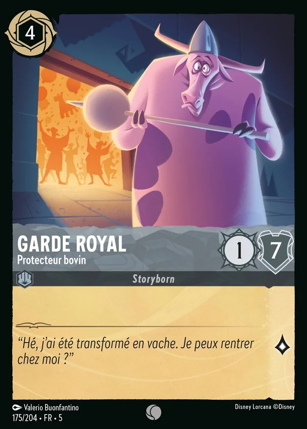 Garde royal - Protecteur bovin — Disney Lorcana Personnage card from Shimmering Skies