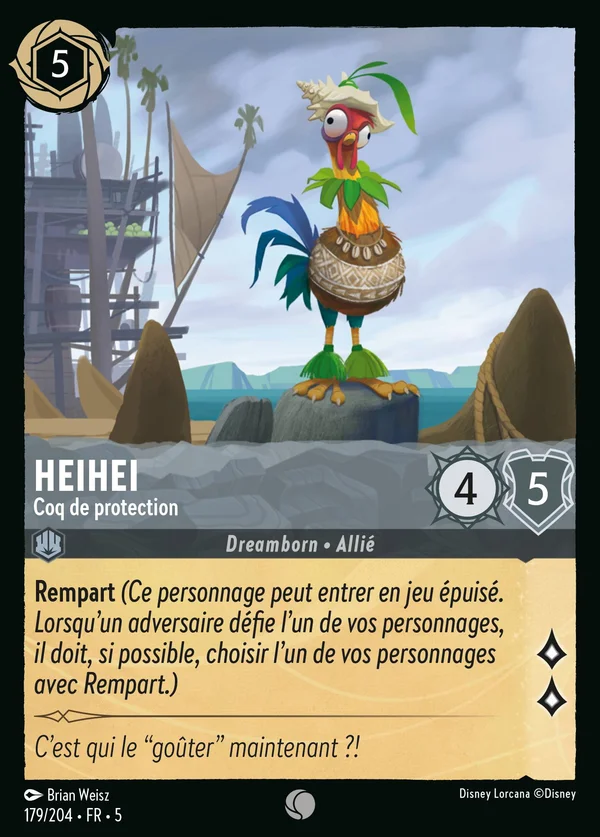 Heihei - Coq de protection — Disney Lorcana Personnage card from Shimmering Skies