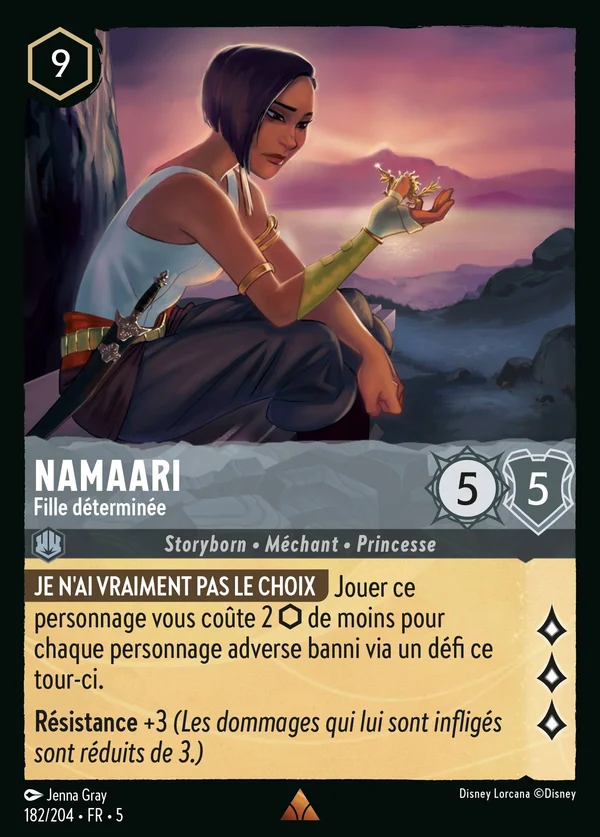 Namaari - Fille déterminée — Disney Lorcana Personnage card from Shimmering Skies