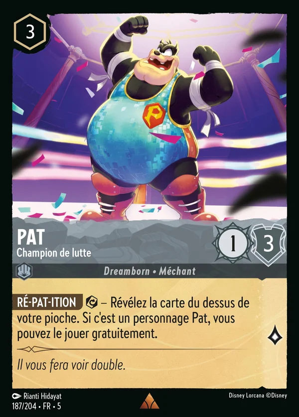 Pat - Champion de lutte — Disney Lorcana Personnage card from Shimmering Skies