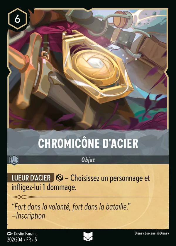 Chromicône d'Acier — Disney Lorcana Objet card from Shimmering Skies
