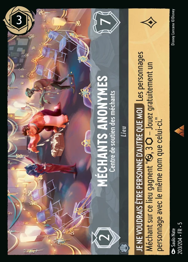Méchants anonymes - Centre de soutien des méchants — Disney Lorcana Lieu card from Shimmering Skies
