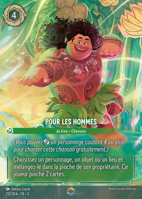 Pour les hommes — Disney Lorcana Action card from Shimmering Skies