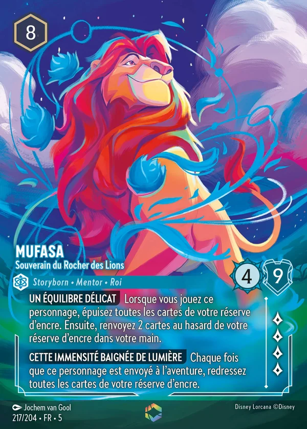 Mufasa - Souverain du Rocher des Lions — Disney Lorcana Personnage card from Shimmering Skies
