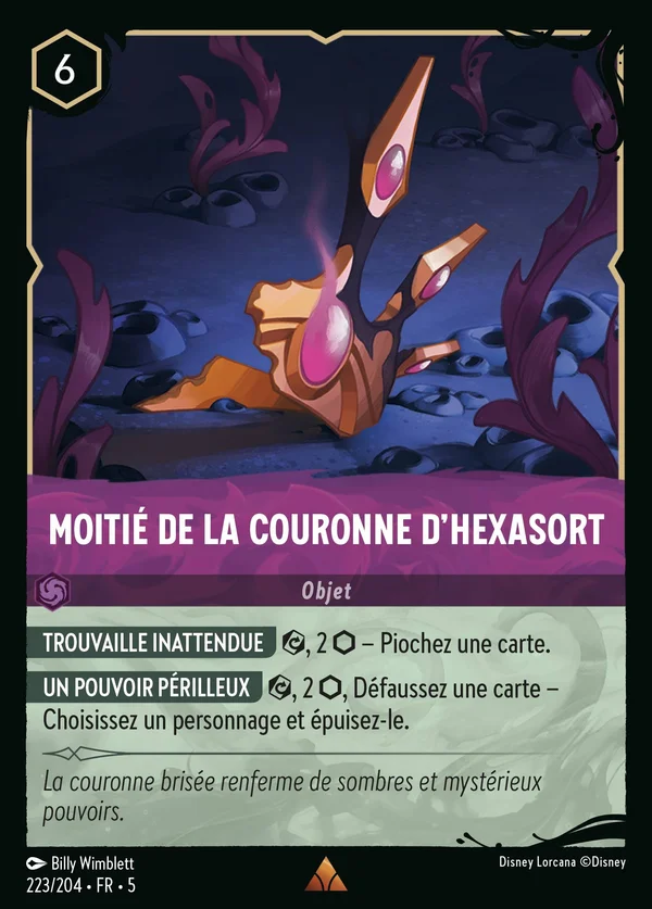 Moitié de la Couronne d'Hexasort — Disney Lorcana Objet card from Shimmering Skies