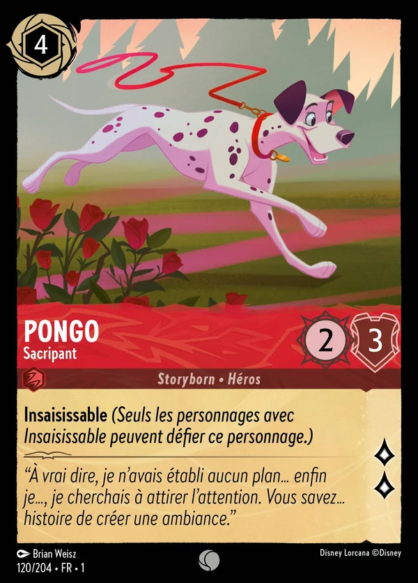 Pongo - Sacripant — Disney Lorcana Personnage card from The First Chapter