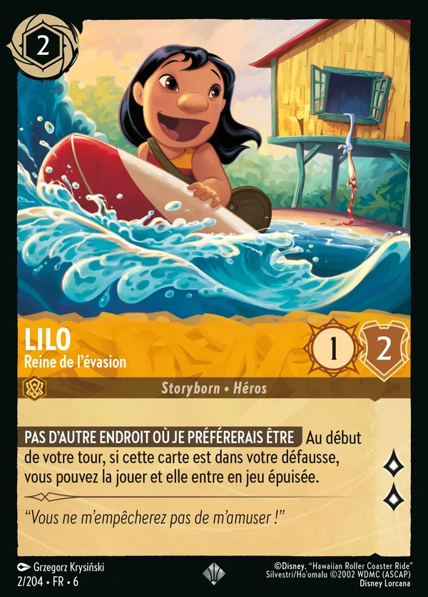 Lilo - Reine de l'évasion — Disney Lorcana Personnage card from Azurite Sea
