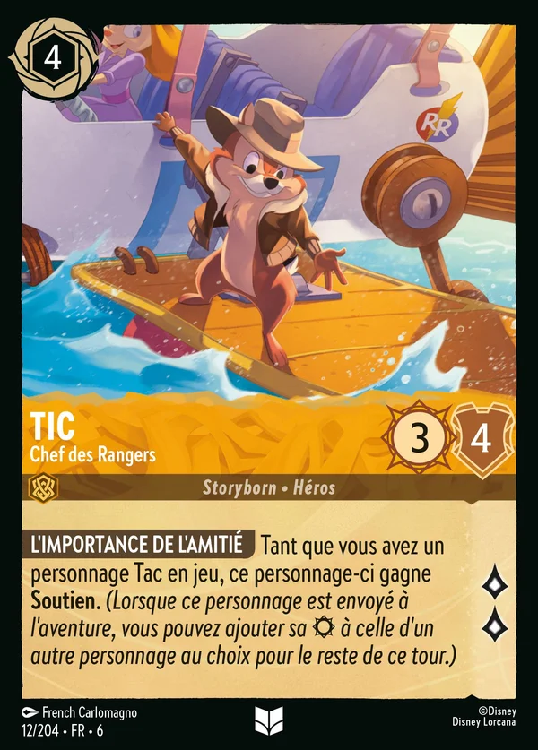 Tic - Chef des Rangers — Disney Lorcana Personnage card from Azurite Sea