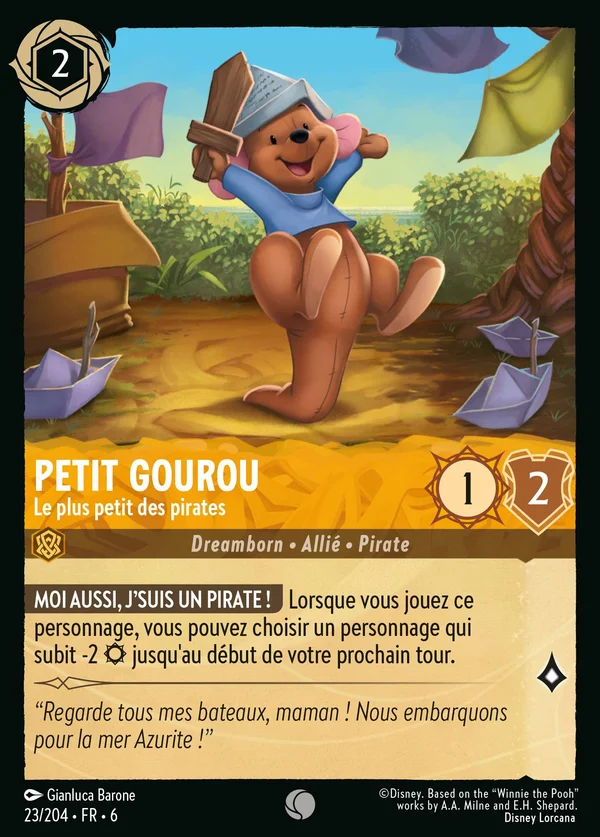 Petit Gourou - Le plus petit des pirates — Disney Lorcana Personnage card from Azurite Sea