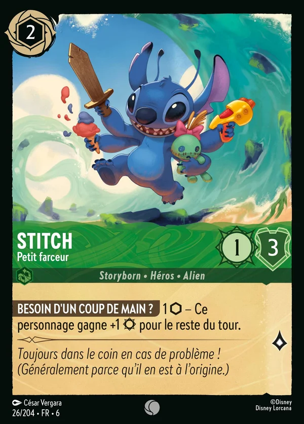 Stitch - Petit farceur — Disney Lorcana Personnage card from Azurite Sea