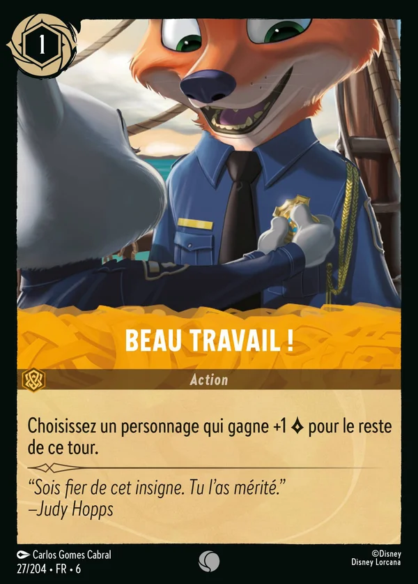 Beau travail ! — Disney Lorcana Action card from Azurite Sea