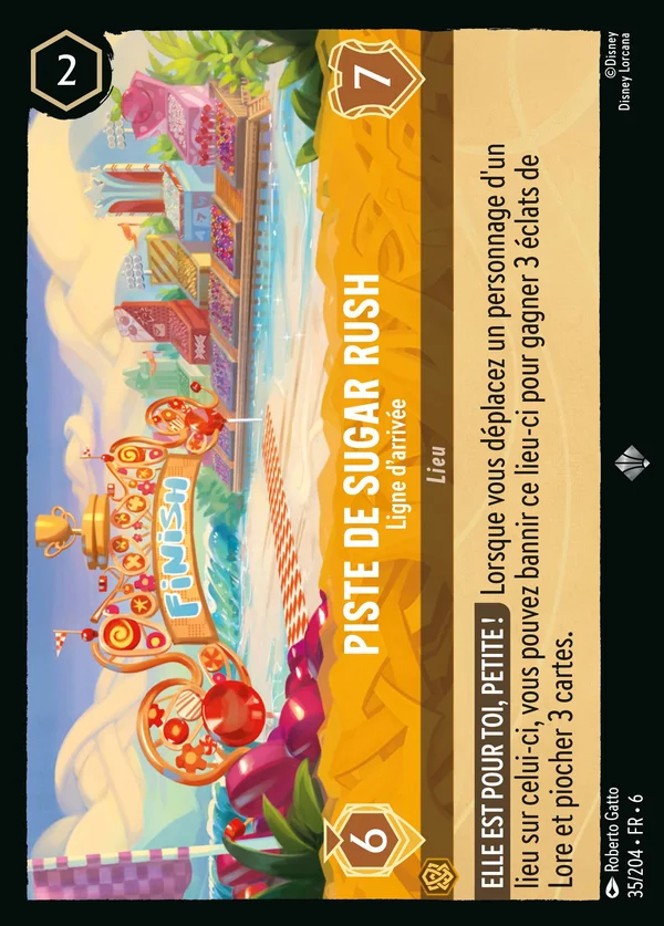 Piste de Sugar Rush - Ligne d'arrivée — Disney Lorcana Lieu card from Azurite Sea