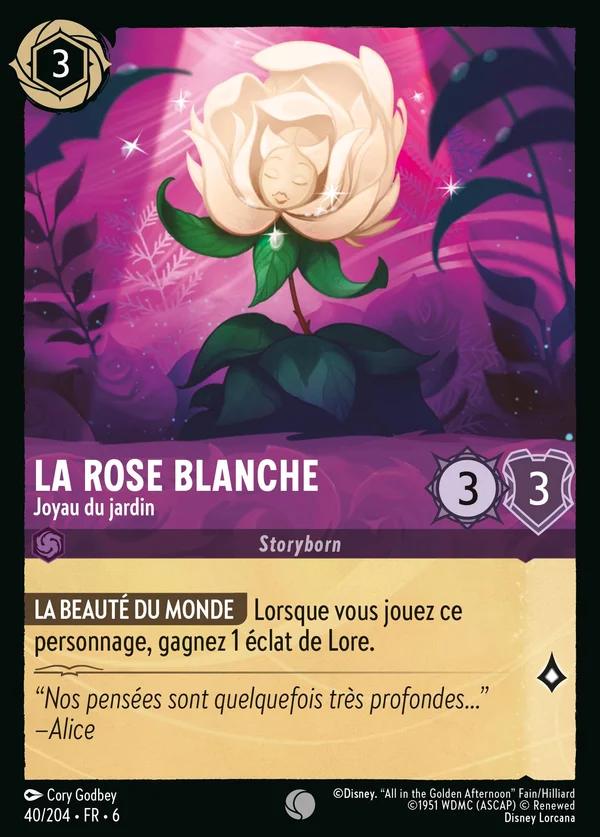 La Rose Blanche - Joyau du jardin — Disney Lorcana Personnage card from Azurite Sea