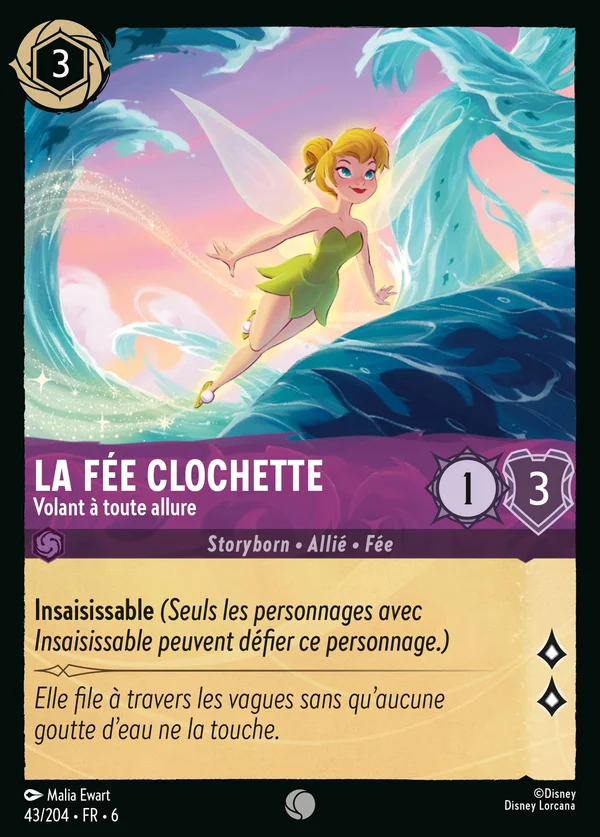 La Fée Clochette - Volant à toute allure — Disney Lorcana Personnage card from Azurite Sea