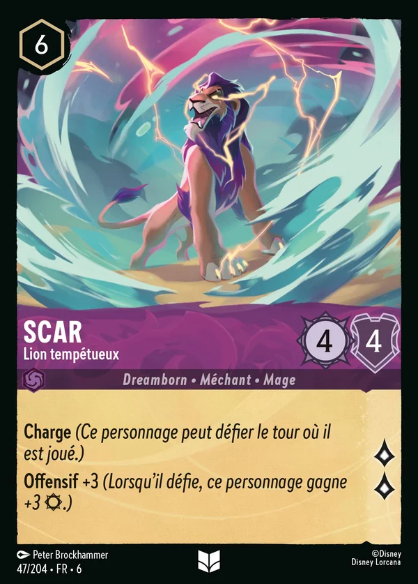 Scar - Lion tempétueux — Disney Lorcana Personnage card from Azurite Sea