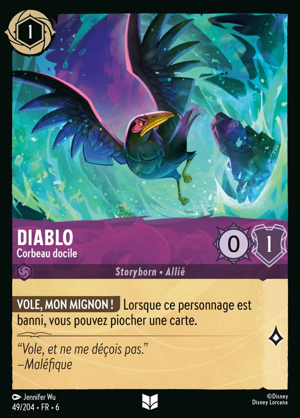 Diablo - Corbeau docile — Disney Lorcana Personnage card from Azurite Sea