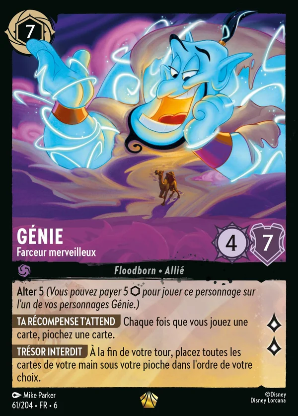Génie - Farceur merveilleux — Disney Lorcana Personnage card from Azurite Sea