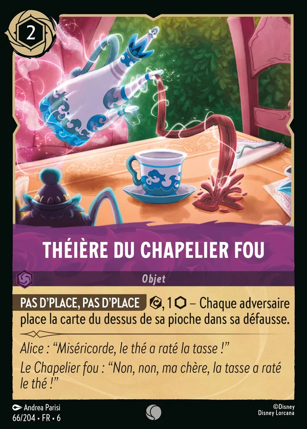 Théière du Chapelier Fou — Disney Lorcana Objet card from Azurite Sea