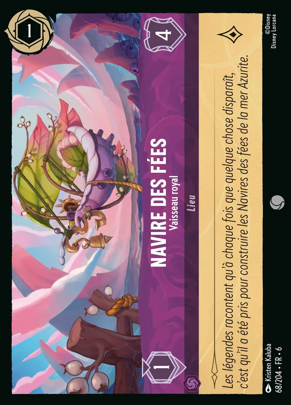 Navire des Fées - Vaisseau royal — Disney Lorcana Lieu card from Azurite Sea