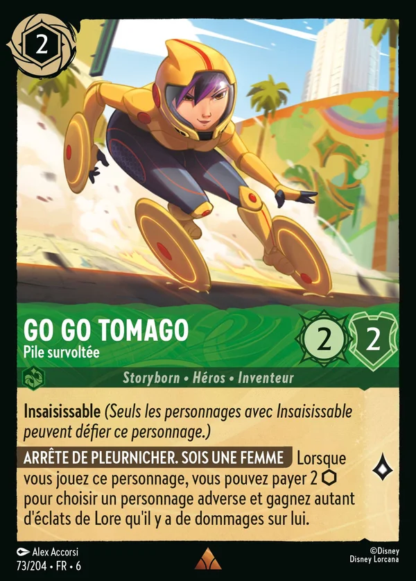 Go Go Tomago - Pile survoltée — Disney Lorcana Personnage card from Azurite Sea