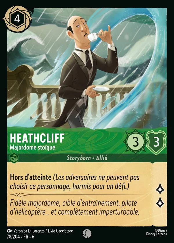Heathcliff - Majordome stoïque — Disney Lorcana Personnage card from Azurite Sea