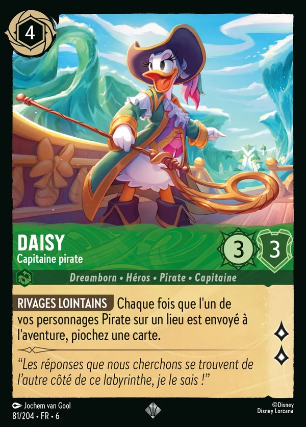 Daisy - Capitaine pirate — Disney Lorcana Personnage card from Azurite Sea
