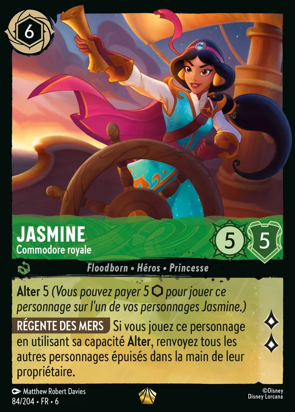Jasmine - Commodore royale — Disney Lorcana Personnage card from Azurite Sea