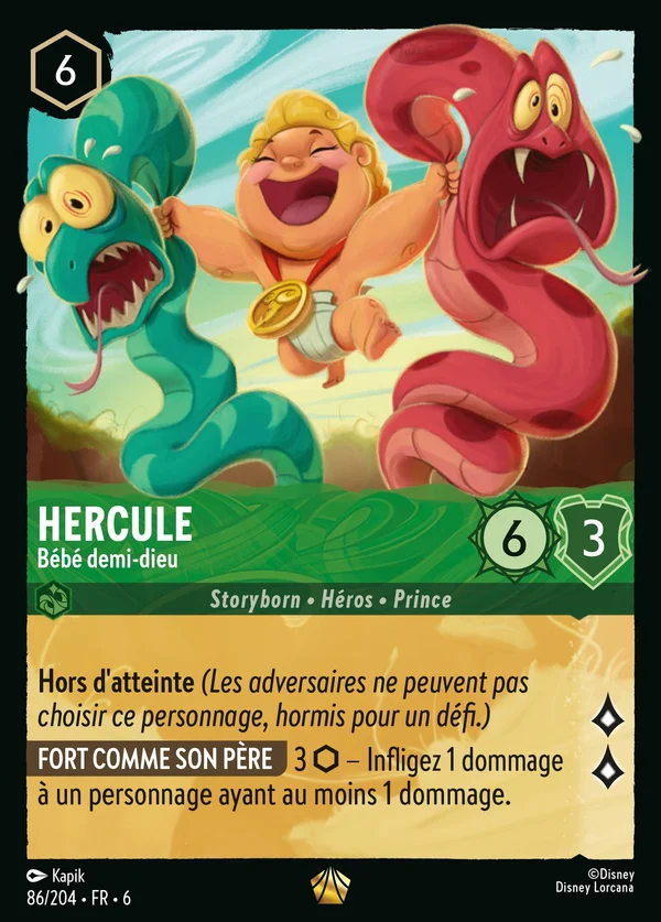 Hercule - Bébé demi-dieu — Disney Lorcana Personnage card from Azurite Sea