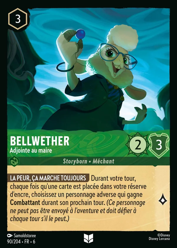 Bellwether - Adjointe au maire — Disney Lorcana Personnage card from Azurite Sea