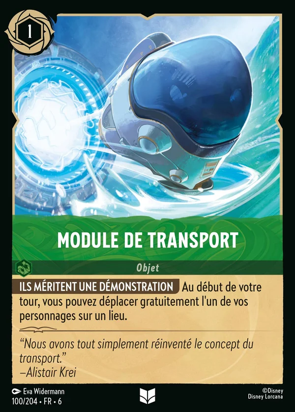 Module de transport — Disney Lorcana Objet card from Azurite Sea