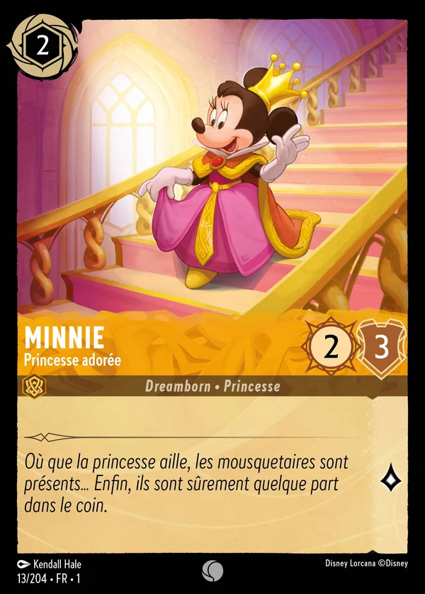 Minnie - Princesse adorée — Disney Lorcana Personnage card from The First Chapter