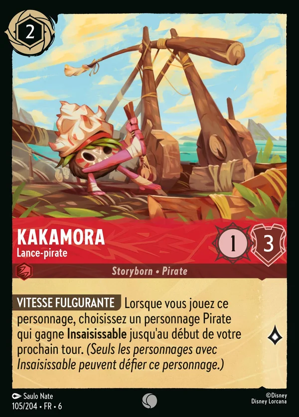 Kakamora - Lance-pirate — Disney Lorcana Personnage card from Azurite Sea